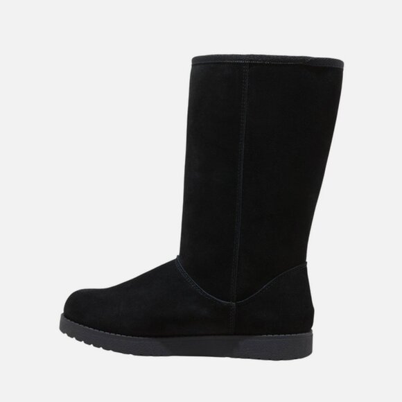 Women's Sarah Suede Shearling Winter Boots - Universal Thread Black 11 - Picture 2 of 8
